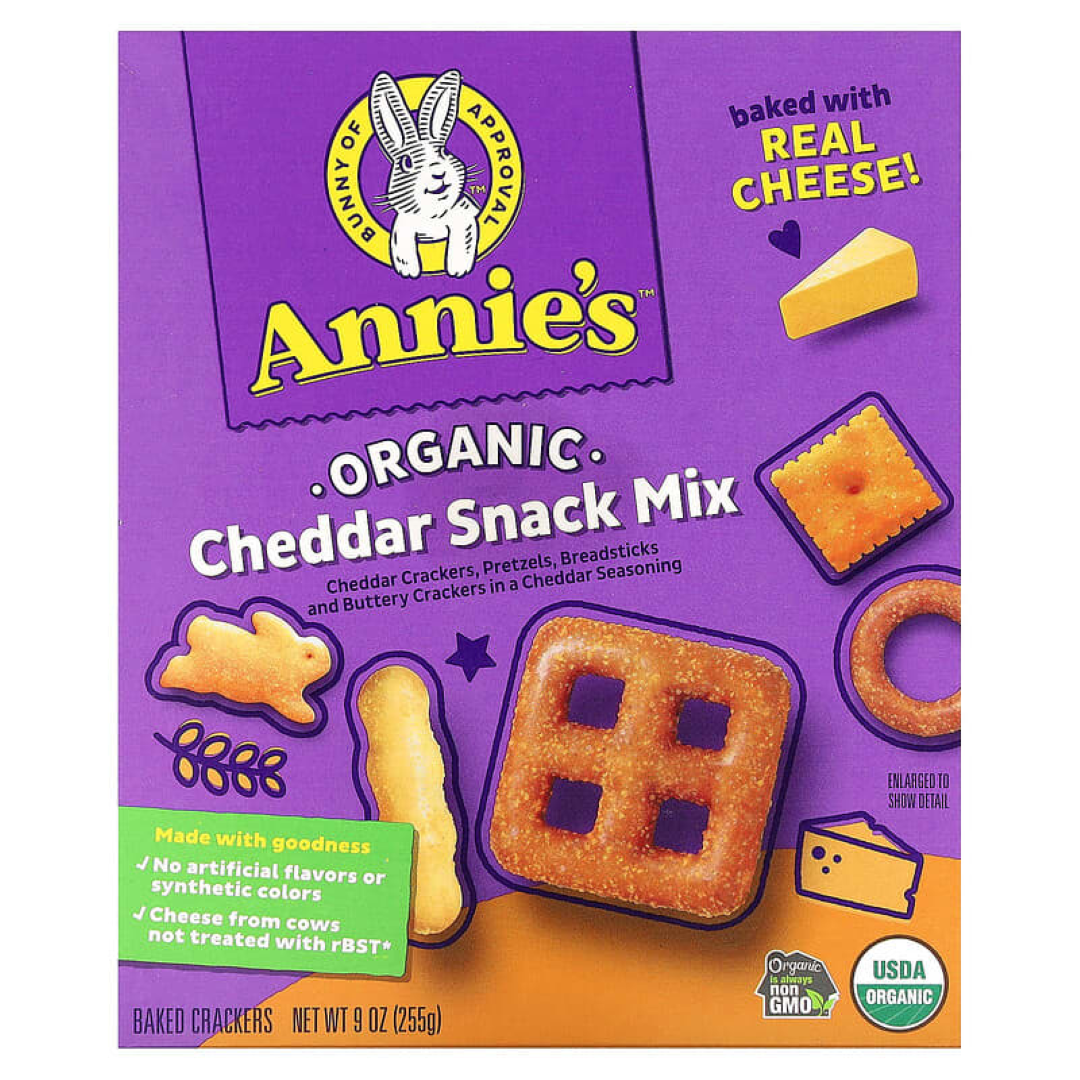 ANNIES SNACK MIX CHEDDAR 255G